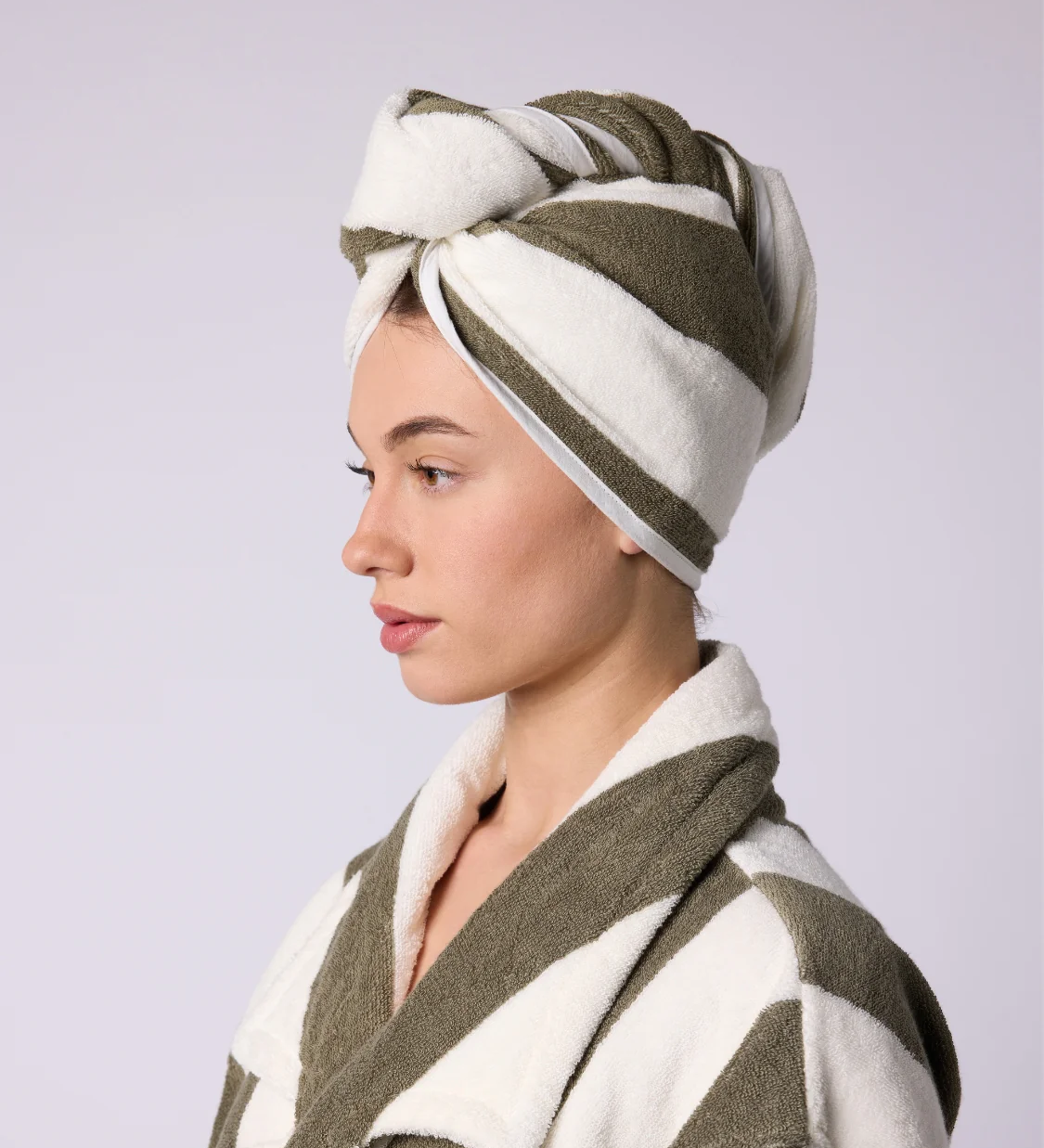 HOMMEY - HAIR WRAP | MATCHA STRIPES