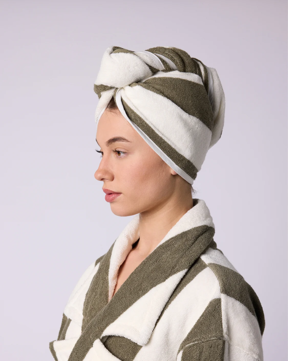 HOMMEY - HAIR WRAP | MATCHA STRIPES