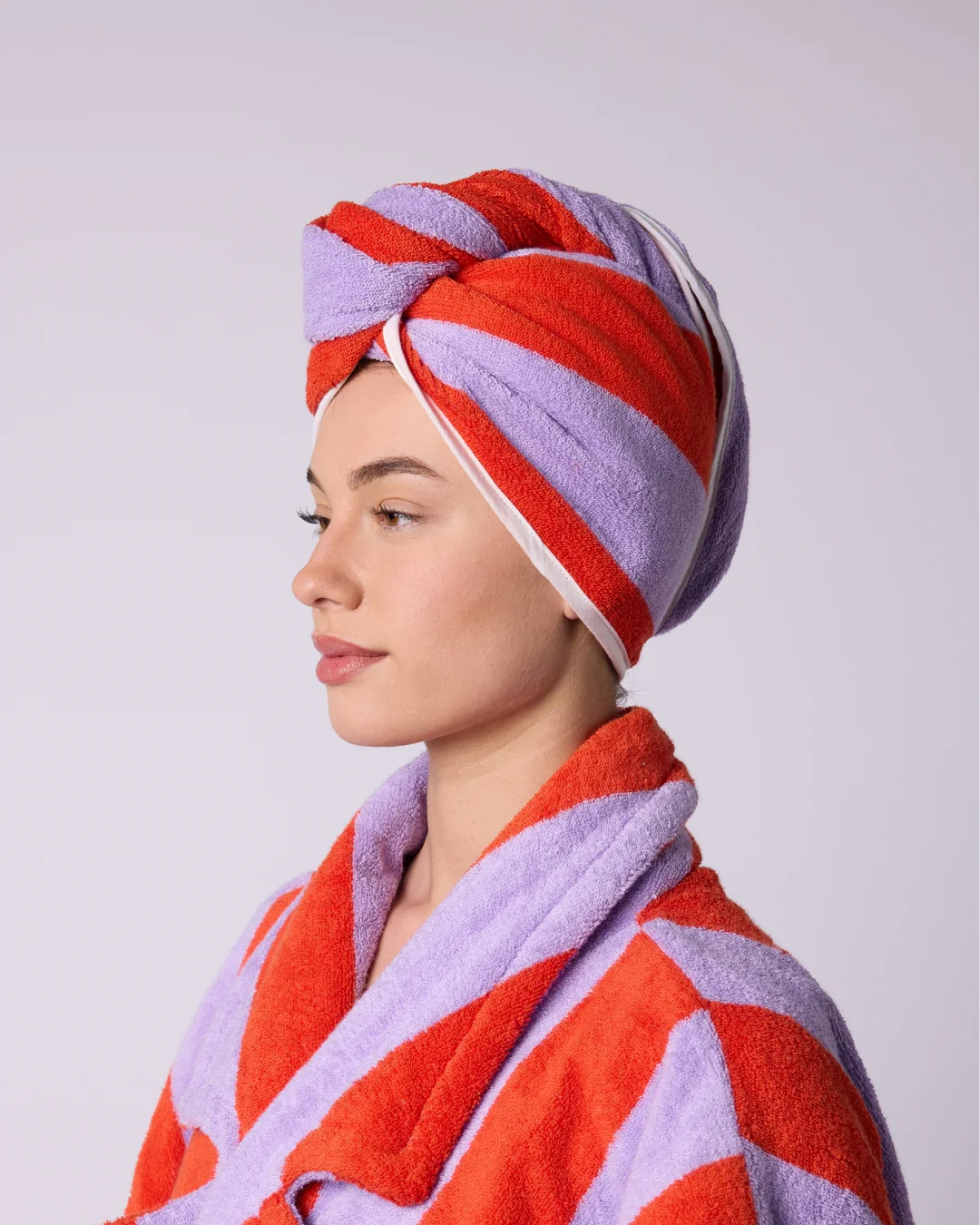 HOMMEY - HAIR WRAP | GRAPEFRUIT STRIPES