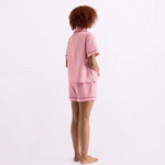 HOMMEY -  SHORT SLEEVE SLEEP SHIRT | ROCKY ROAD STRIPES | SMALL
