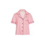 HOMMEY -  SHORT SLEEVE SLEEP SHIRT | ROCKY ROAD STRIPES | SMALL