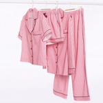 HOMMEY -  SHORT SLEEVE SLEEP SHIRT | ROCKY ROAD STRIPES | SMALL