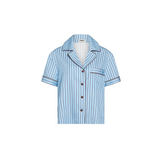 HOMMEY -  SHORT SLEEVE SLEEP SHIRT | ICED CHOCOLATE STRIPES | EXTRA LARGE