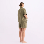 HOMMEY - SHORT SLEEVE SLEEP SHIRT | MATCHA | EXTRA LARGE 