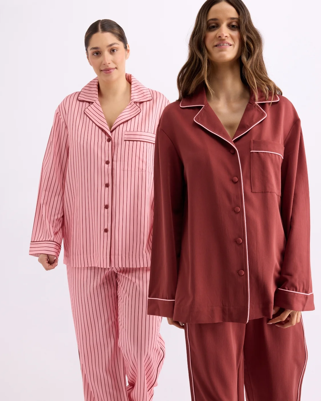 HOMMEY - LONG SLEEVE SLEEP SHIRT | ROCKY ROAD STRIPES | SMALL