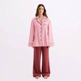 HOMMEY - LONG SLEEVE SLEEP SHIRT | ROCKY ROAD STRIPES | SMALL