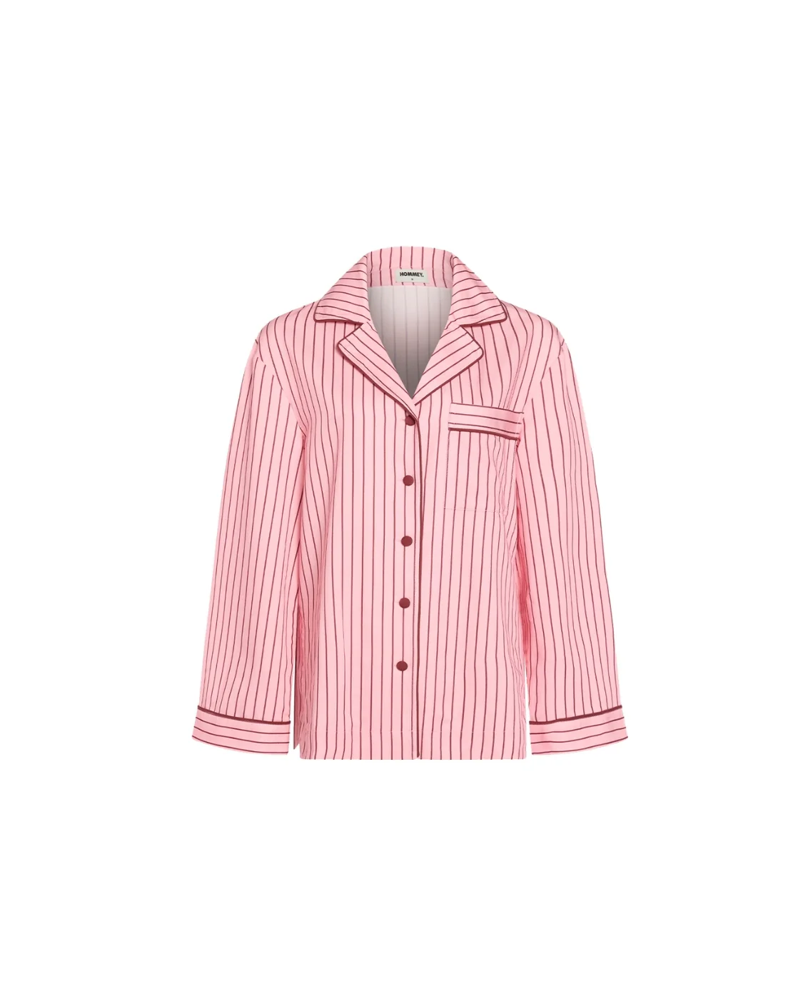 HOMMEY - LONG SLEEVE SLEEP SHIRT | ROCKY ROAD STRIPES | SMALL