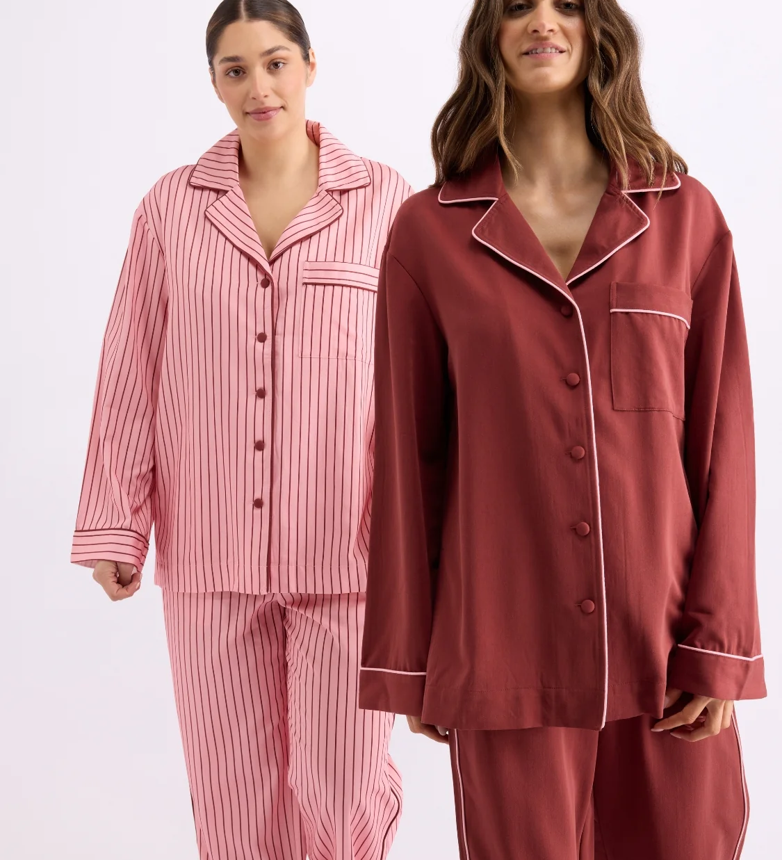 HOMMEY - LONG SLEEVE SLEEP SHIRT | ROCKY ROAD STRIPES | LARGE
