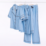 HOMMEY - LONG SLEEVE SLEEP SHIRT | ICED CHOCOLATE STRIPES | SMALL