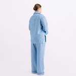 HOMMEY - LONG SLEEVE SLEEP SHIRT | ICED CHOCOLATE STRIPES | SMALL