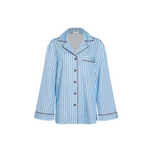HOMMEY - LONG SLEEVE SLEEP SHIRT | ICED CHOCOLATE STRIPES | SMALL