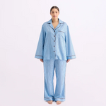 HOMMEY - LONG SLEEVE SLEEP SHIRT | ICED CHOCOLATE STRIPES | SMALL