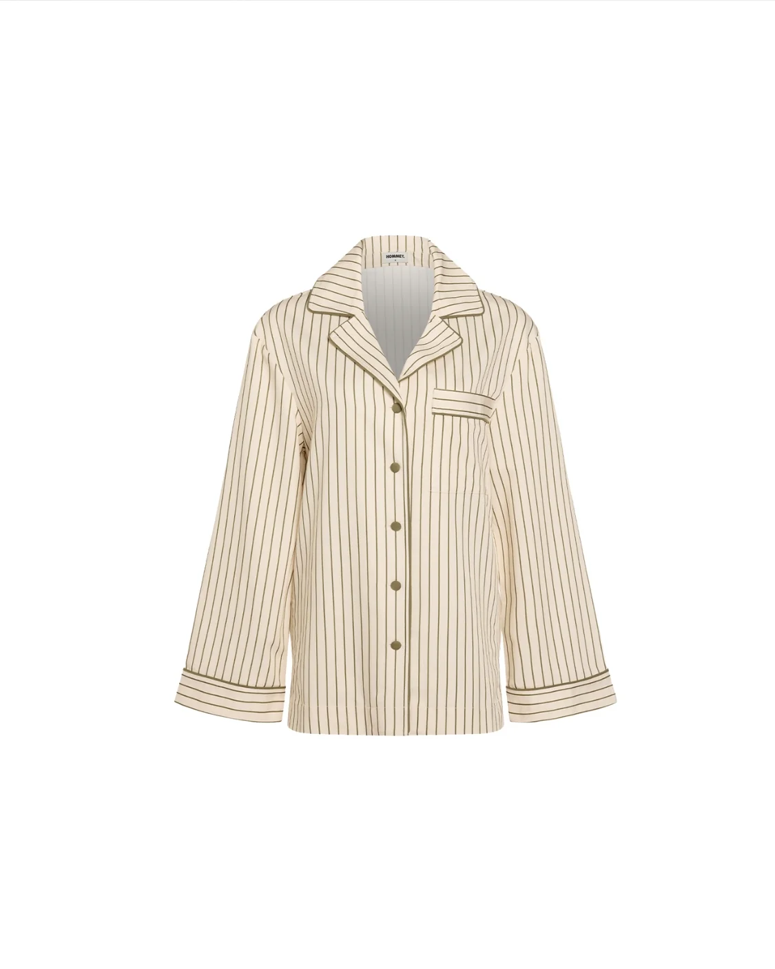 HOMEY - LONG SLEEVE SHIRT | MATCHA STRIPES | LARGE