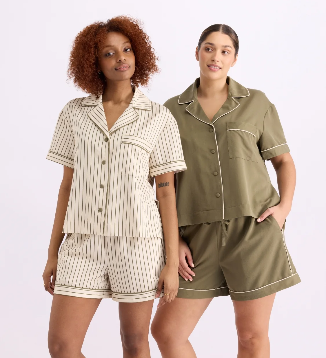 HOMMEY -  SLEEP SHORT | MATCHA STRIPES | EXTRA SMALL