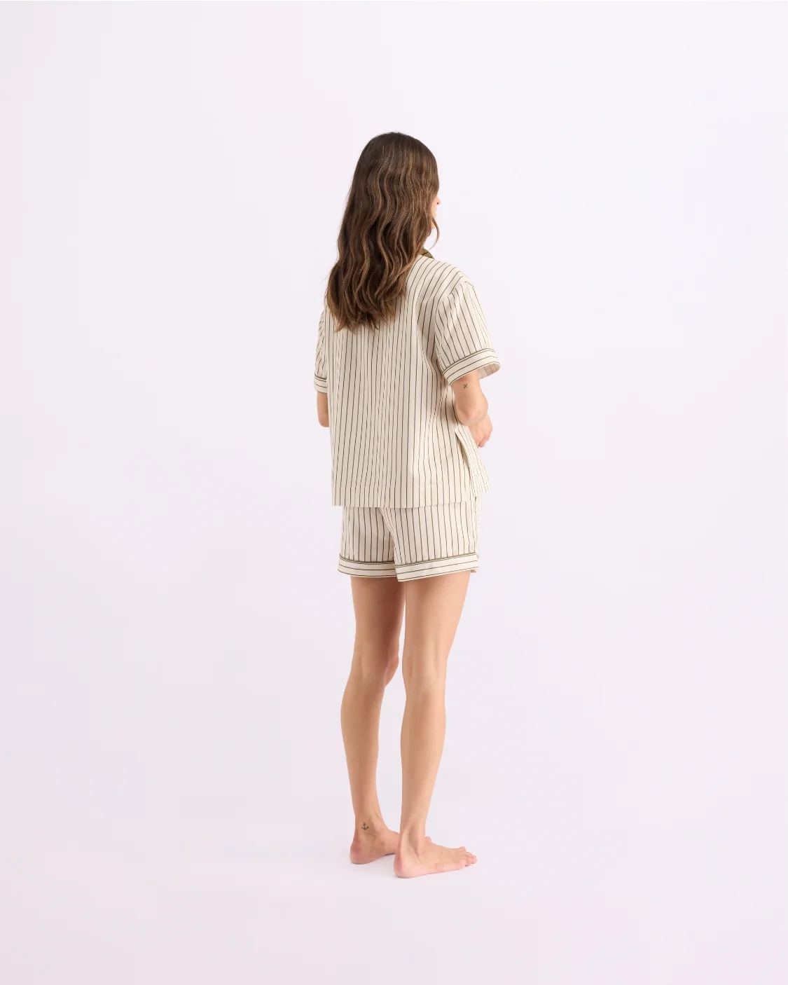 HOMMEY -  SLEEP SHORT | MATCHA STRIPES | EXTRA SMALL