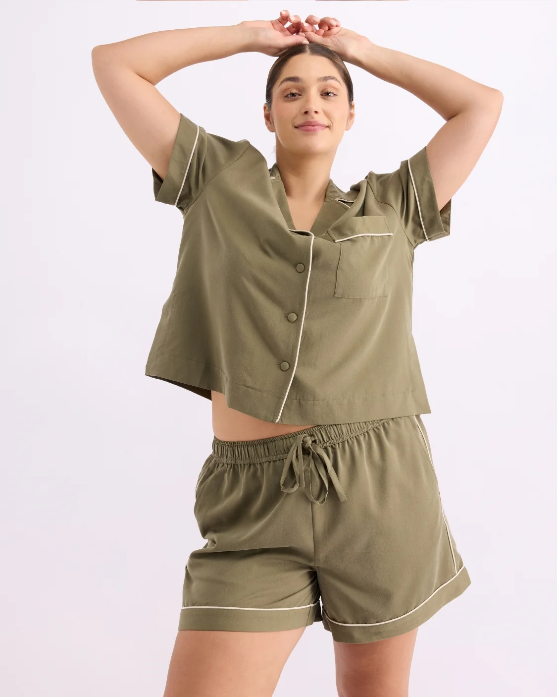 HOMMEY - SLEEP SHORT | MATCHA [SIZE:L]