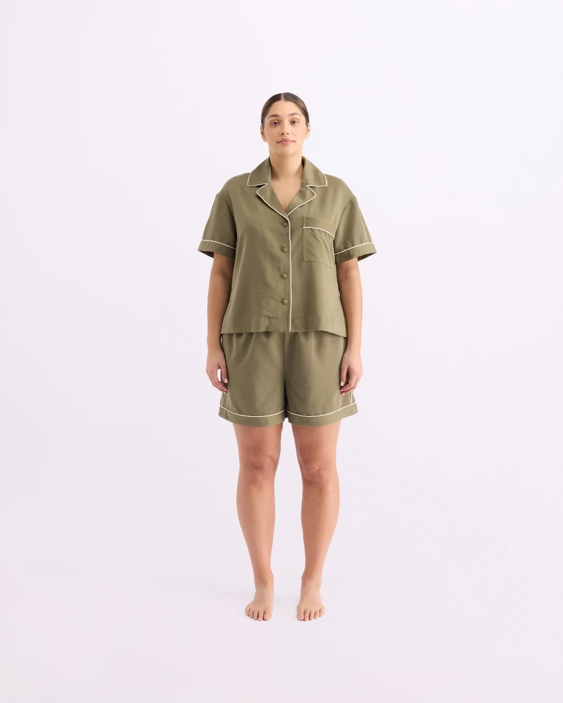 HOMMEY - SLEEP SHORT | MATCHA [SIZE:L]