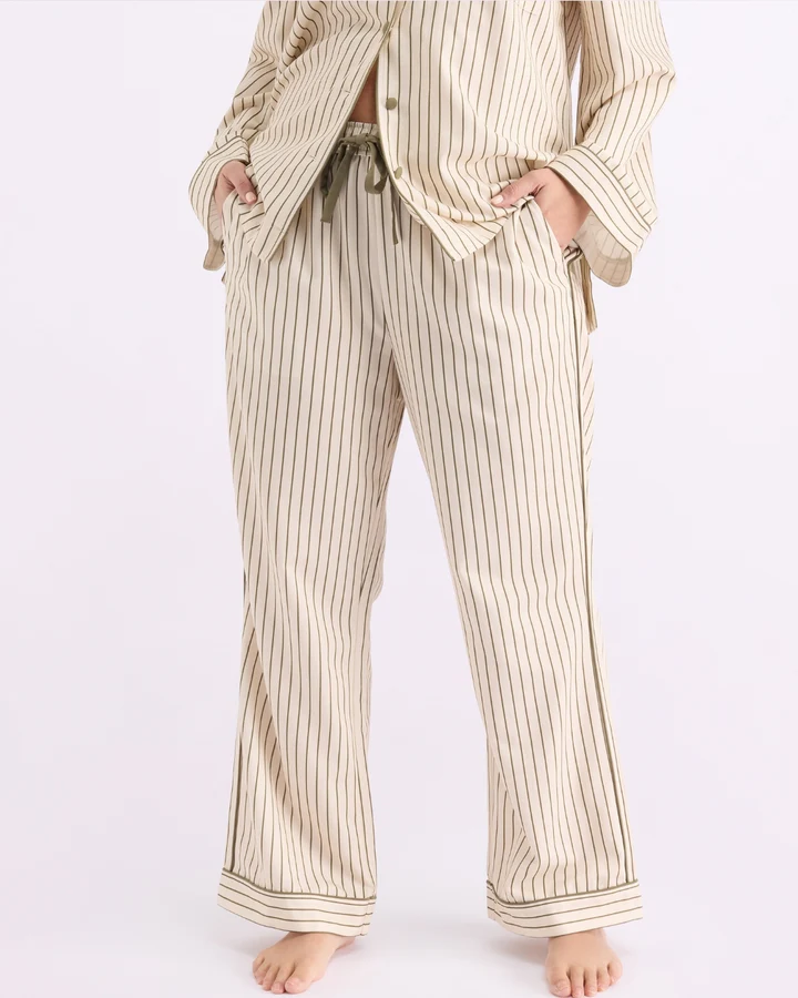 HOMEY - SLEEP PANT | MATCHA STRIPES | SMALL