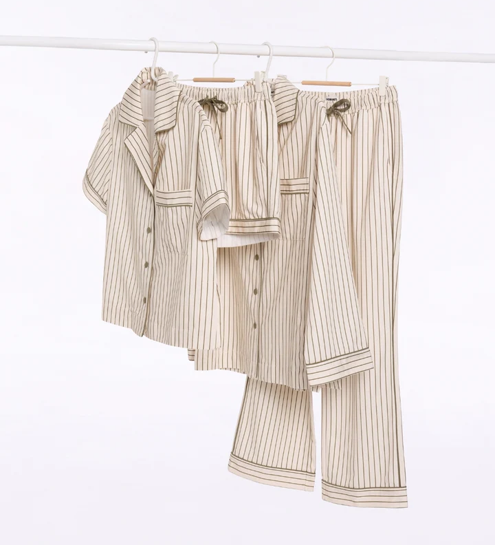 HOMEY - SLEEP PANT | MATCHA STRIPES | SMALL