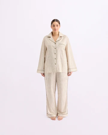 HOMEY - SLEEP PANT | MATCHA STRIPES | LARGE