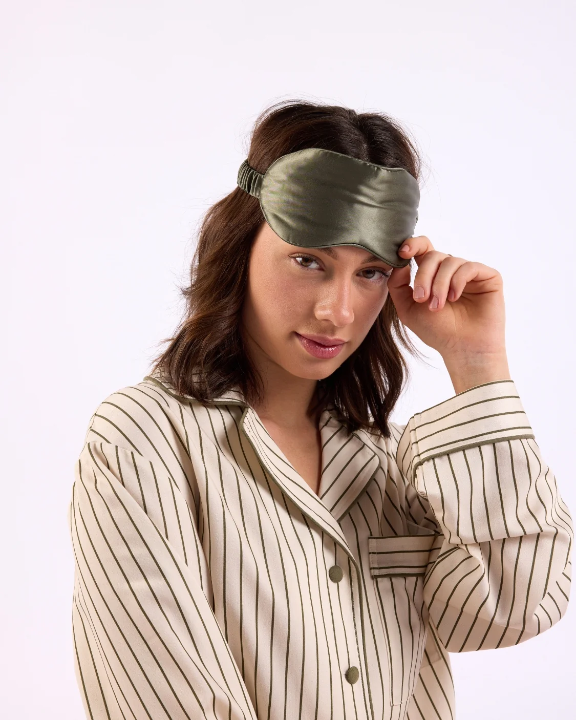 HOMMEY -  SILK EYEMASK [CLR:SAGE]