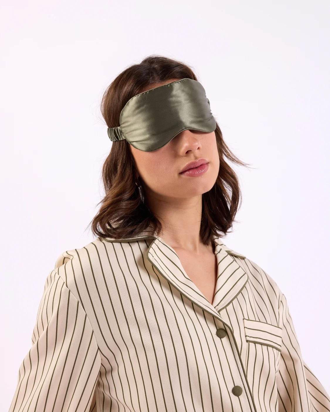 HOMMEY -  SILK EYEMASK [CLR:SAGE]