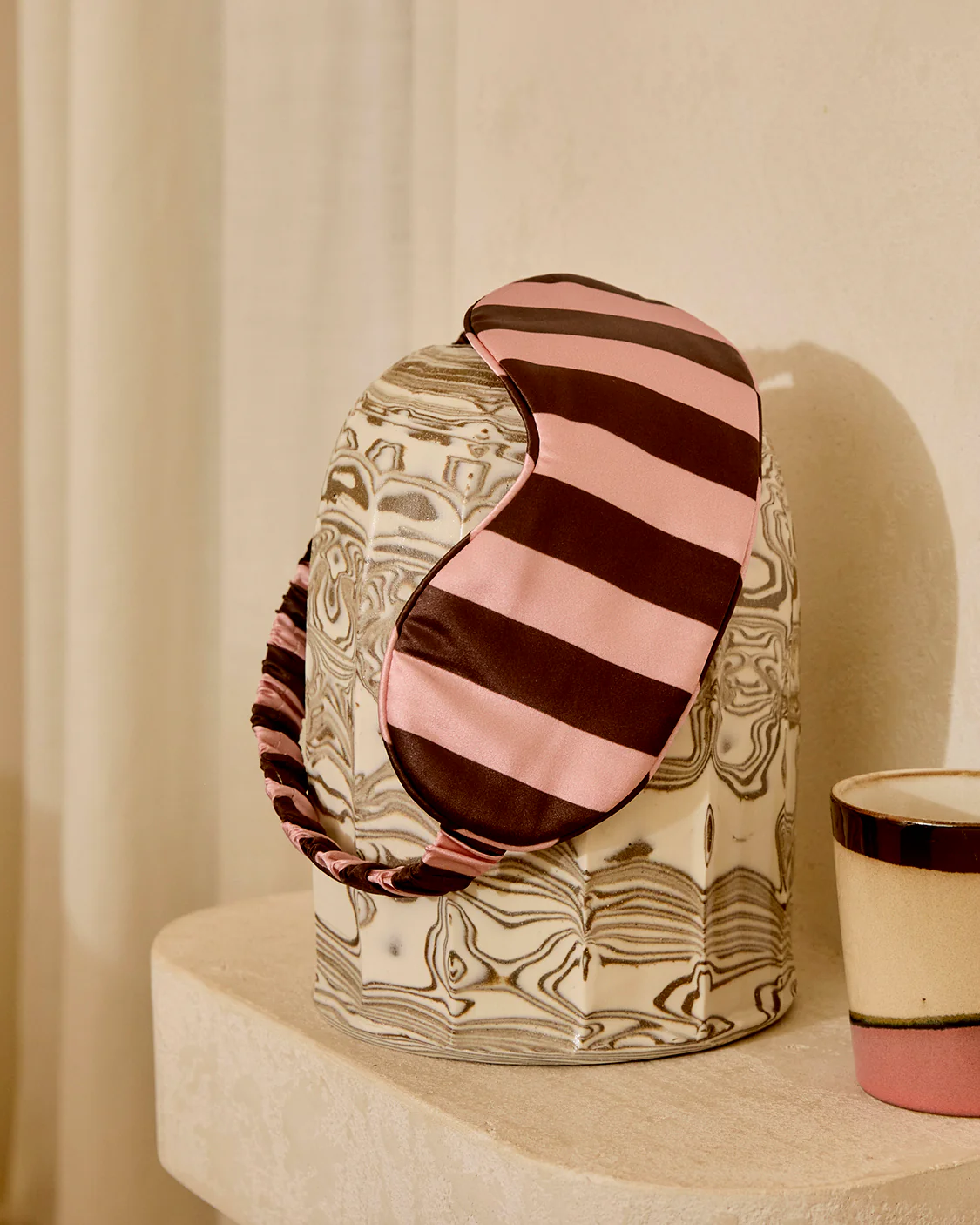 HOMMEY - SILK EYEMASK | ROCKY ROAD STRIPES