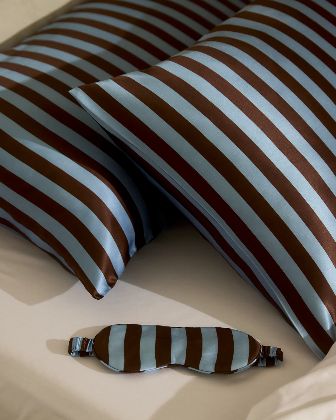 HOMMEY -  SILK EYEMASK | ICED CHOCOLATE STRIPES