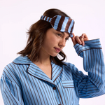 HOMMEY -  SILK EYEMASK | ICED CHOCOLATE STRIPES