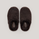HOMMEY - SHEEPSKIN SLIPPERS [SIZE:LARGE CLR:CHOCOLATE]
