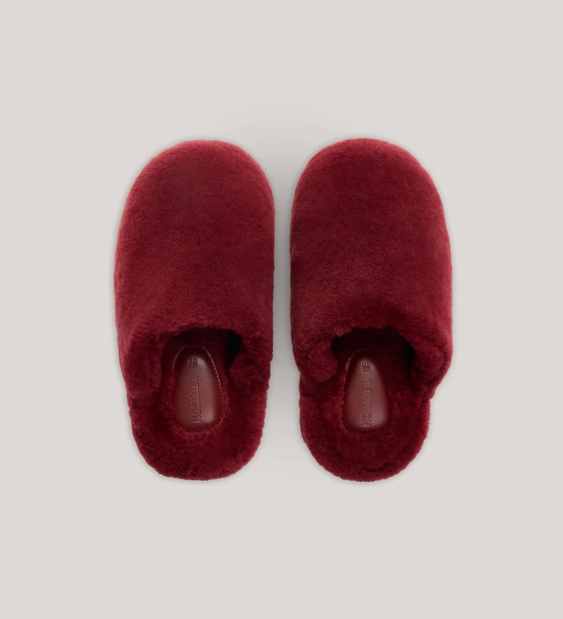 HOMMEY - SHEEPSKIN SLIPPERS [SIZE:SMALL CLR:WINE]