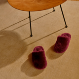 HOMMEY - SHEEPSKIN SLIPPERS [SIZE:LARGE CLR:WINE]
