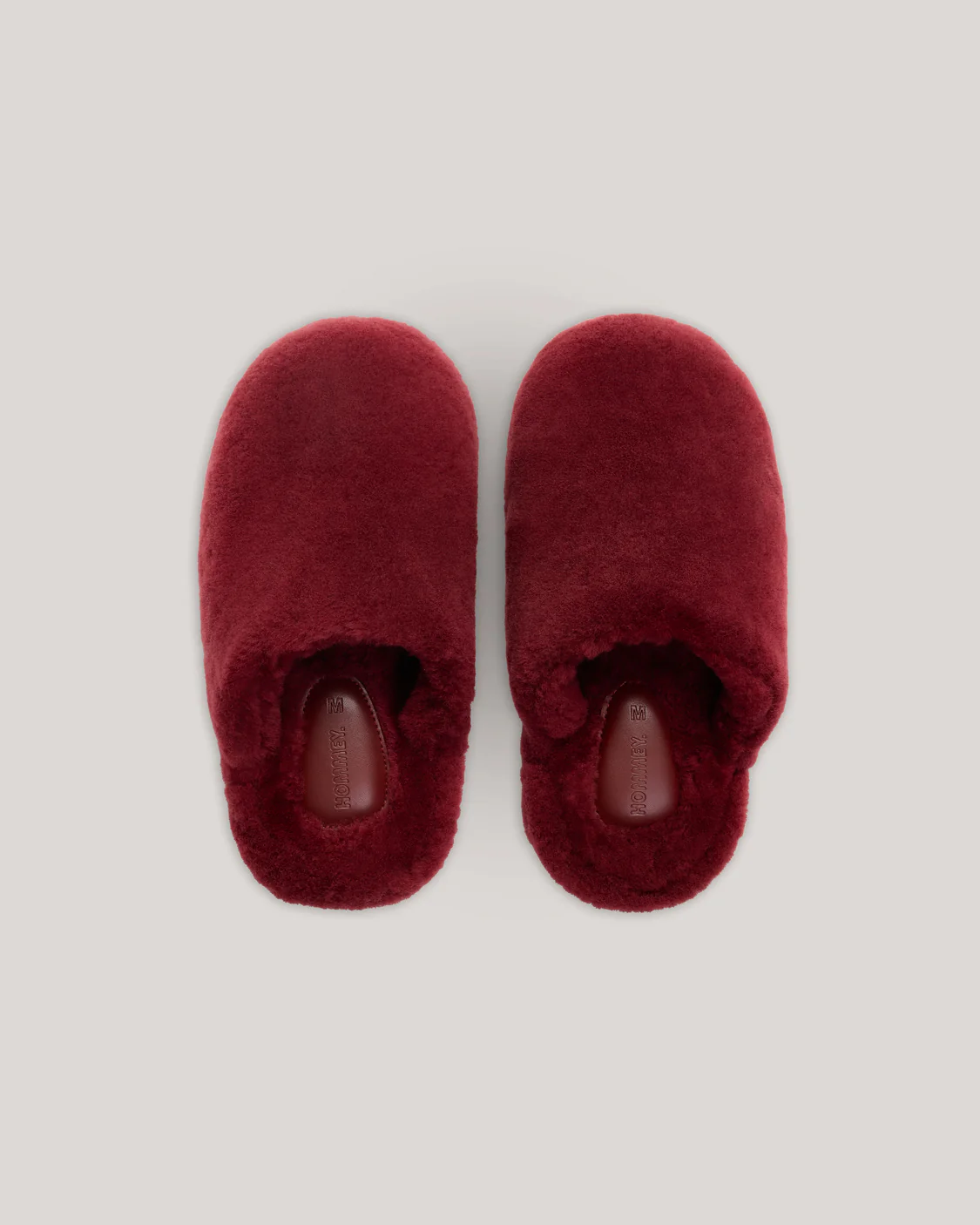 HOMMEY - SHEEPSKIN SLIPPERS [SIZE:LARGE CLR:WINE]