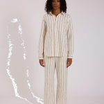 HOMMEY - LONG SLEEVE SLEEP SHIRT | SNOW | SMALL