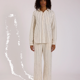 HOMMEY - LONG SLEEVE SLEEP SHIRT | SNOW | SMALL