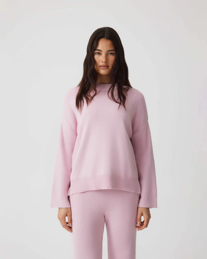 HOMMEY - COTTON CASHMERE SWEATER | ROSE | EXTRA SMALL