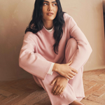 HOMMEY - COTTON CASHMERE SWEATER | ROSE | EXTRA SMALL