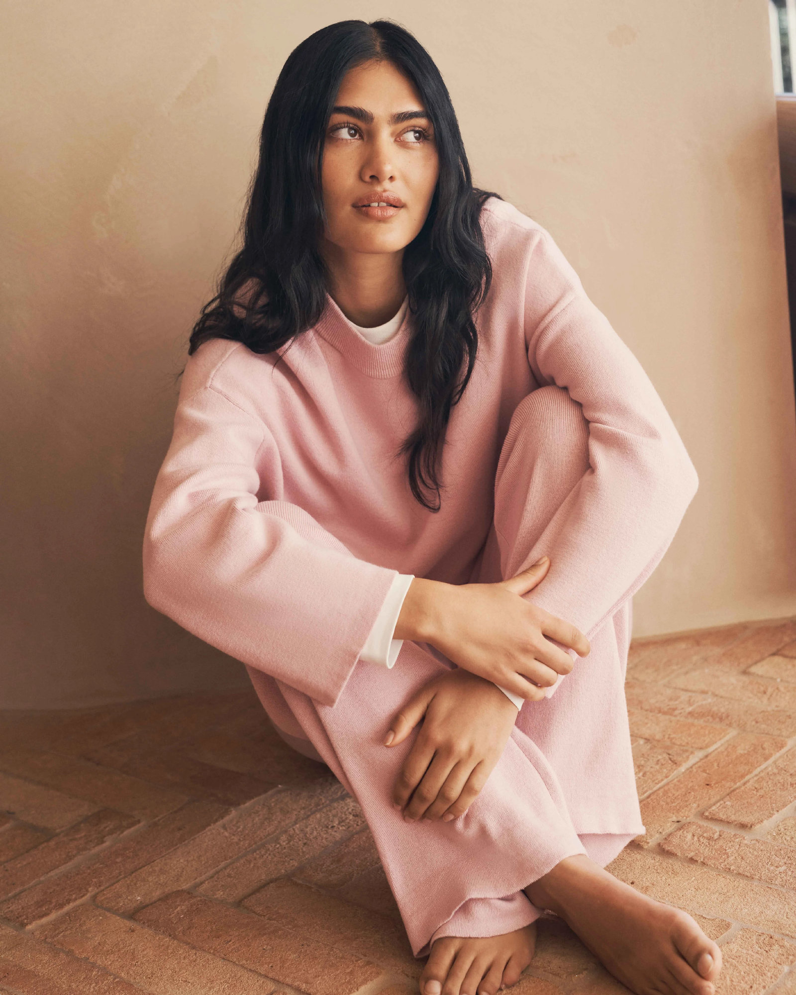 HOMMEY - COTTON CASHMERE SWEATER | ROSE | EXTRA SMALL