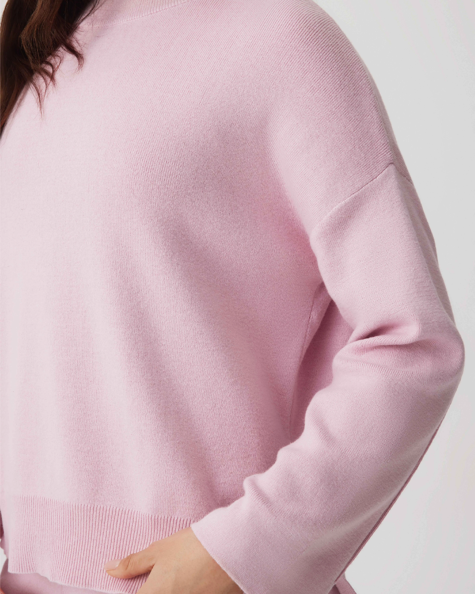 HOMMEY - COTTON CASHMERE SWEATER | ROSE | EXTRA SMALL