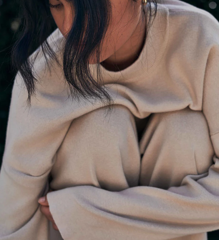 HOMMEY - COTTON CASHMERE SWEATER | CLOUD | EXTRA SMALL