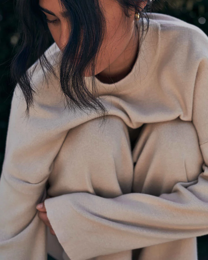 HOMMEY - COTTON CASHMERE SWEATER | CLOUD | EXTRA SMALL