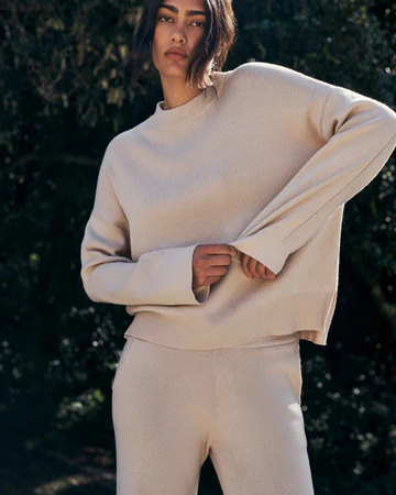 HOMMEY - COTTON CASHMERE SWEATER | CLOUD | EXTRA SMALL