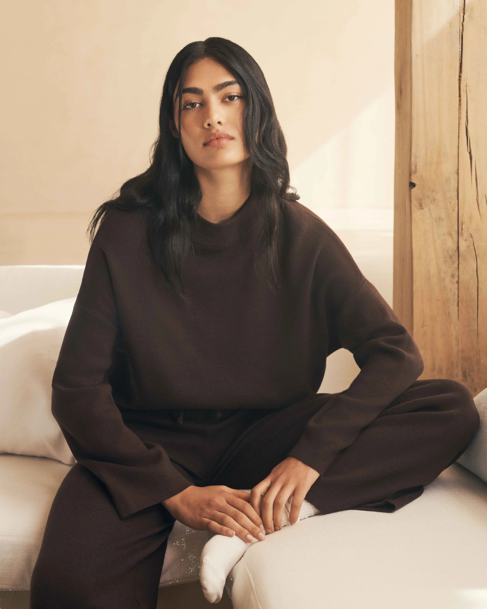 HOMMEY - COTTON CASHMERE SWEATER | CHESTNUT | SMALL