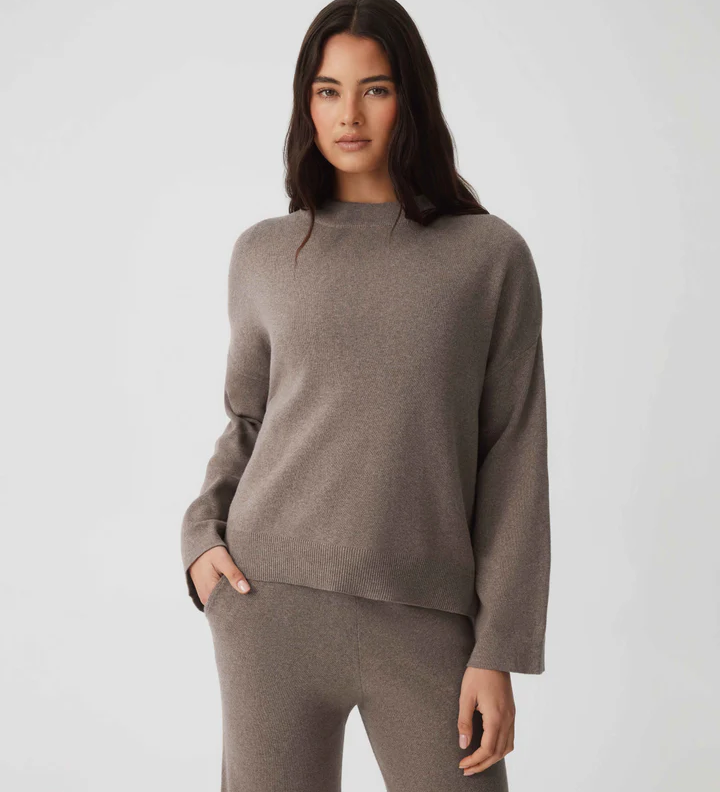 HOMMEY - COTTON CASHMERE SWEATER | MUSHROOM | EXTRA SMALL
