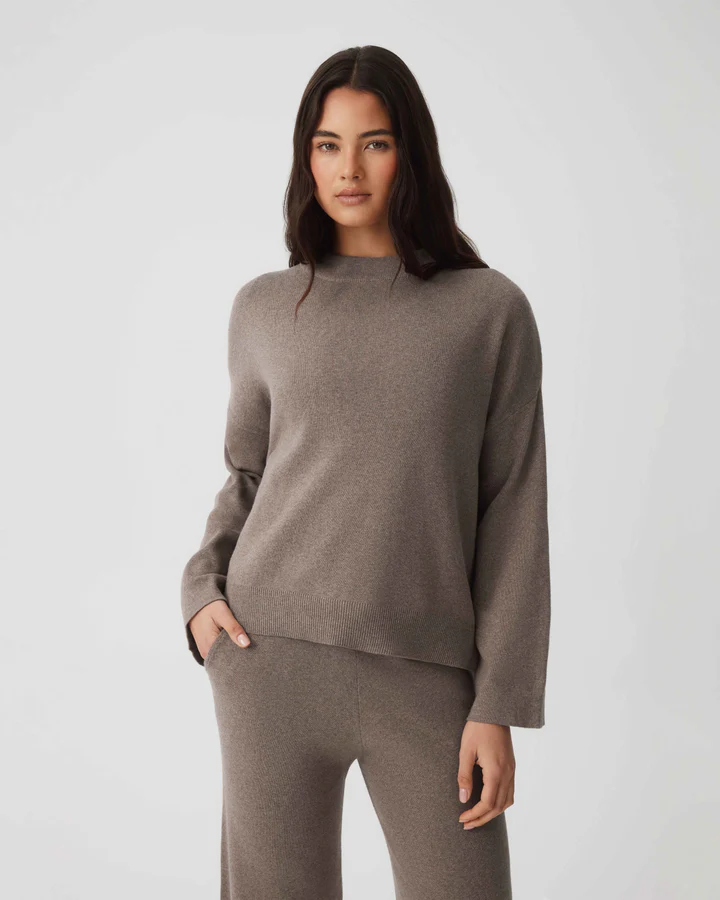 HOMMEY - COTTON CASHMERE SWEATER | MUSHROOM | EXTRA SMALL