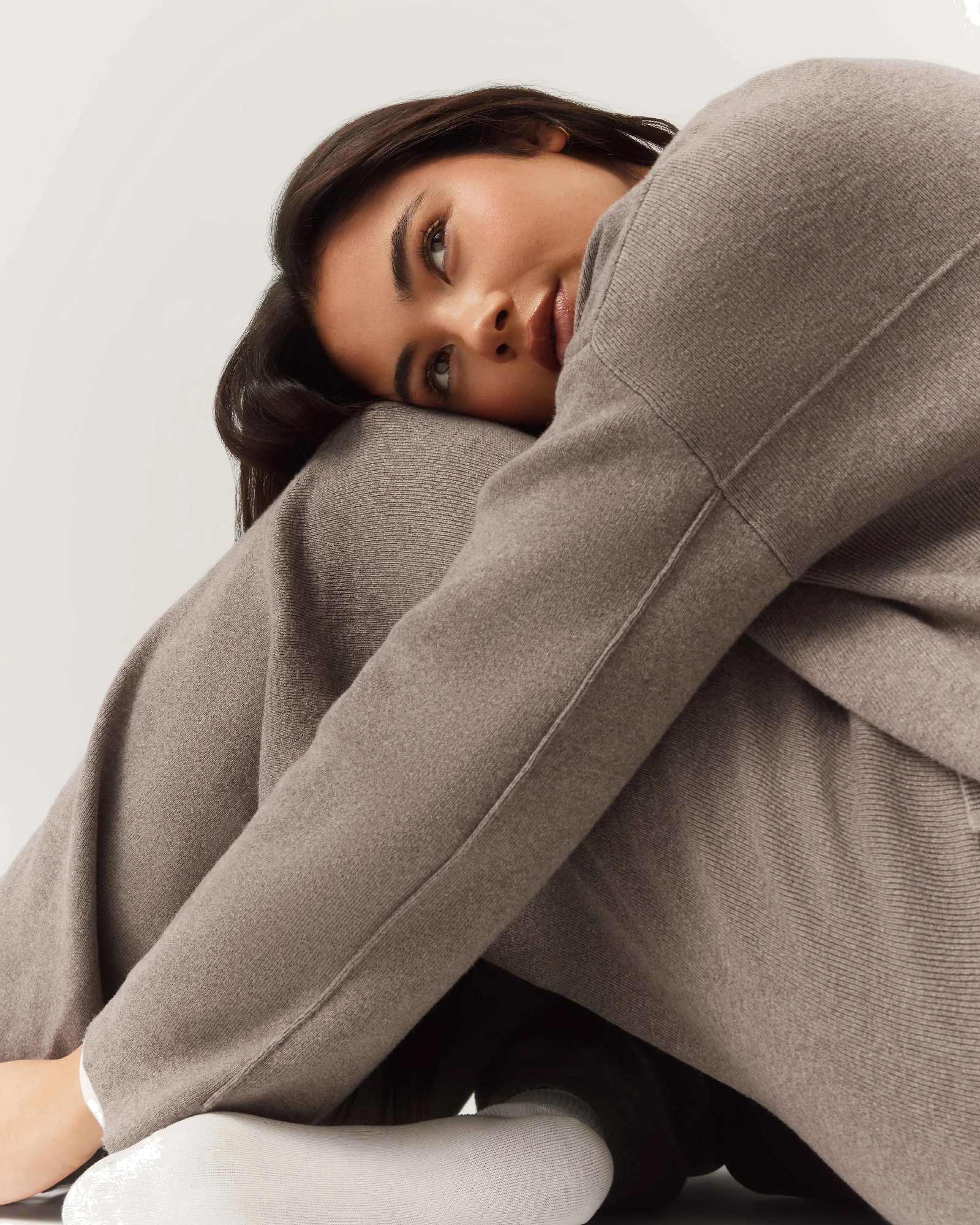 HOMMEY - COTTON CASHMERE SWEATER | MUSHROOM | EXTRA SMALL