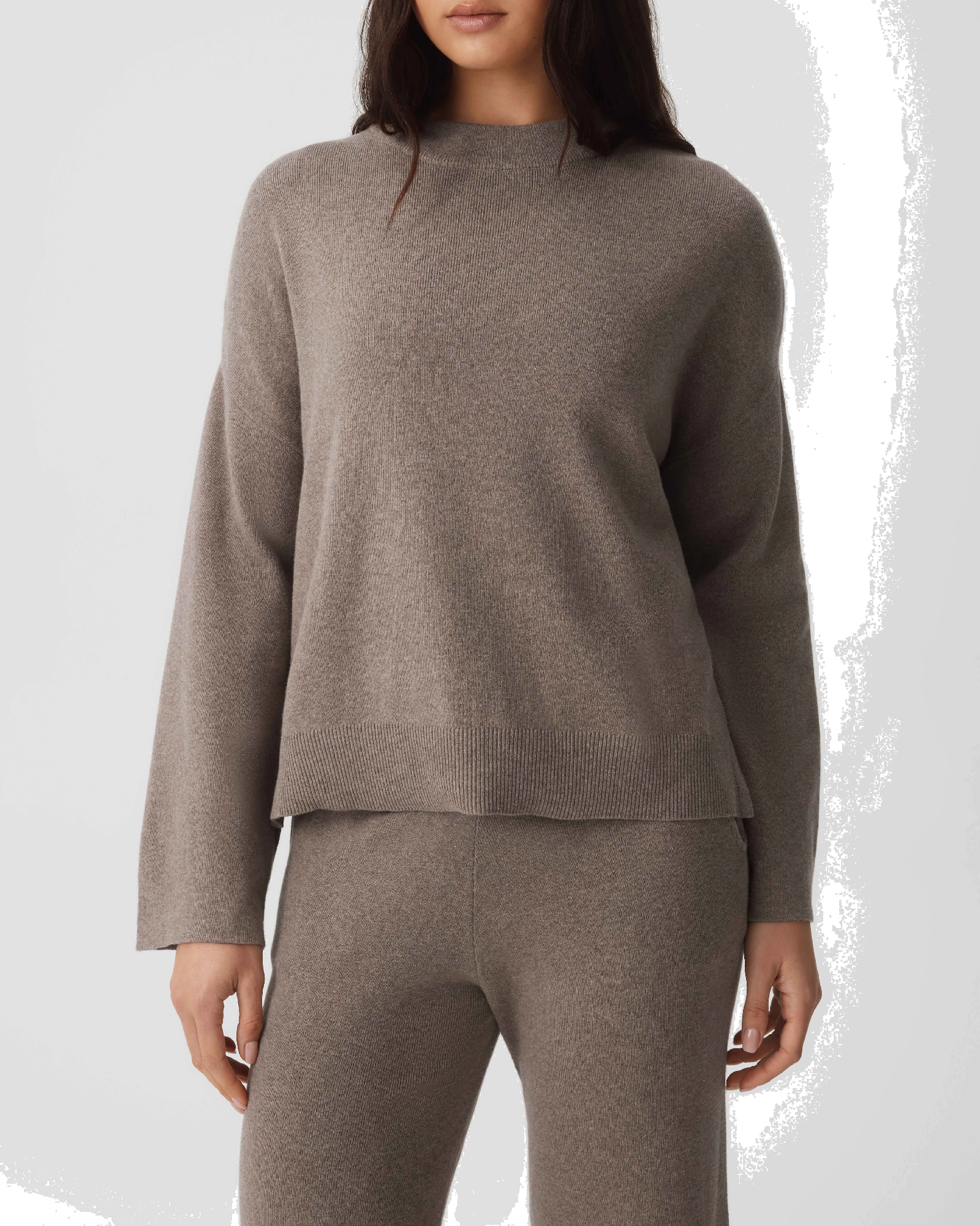 HOMMEY - COTTON CASHMERE SWEATER | MUSHROOM | EXTRA SMALL