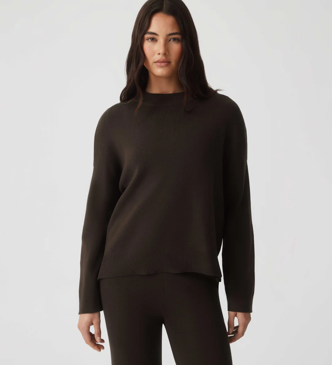 HOMMEY - COTTON CASHMERE SWEATER | WINE | EXTRA SMALL