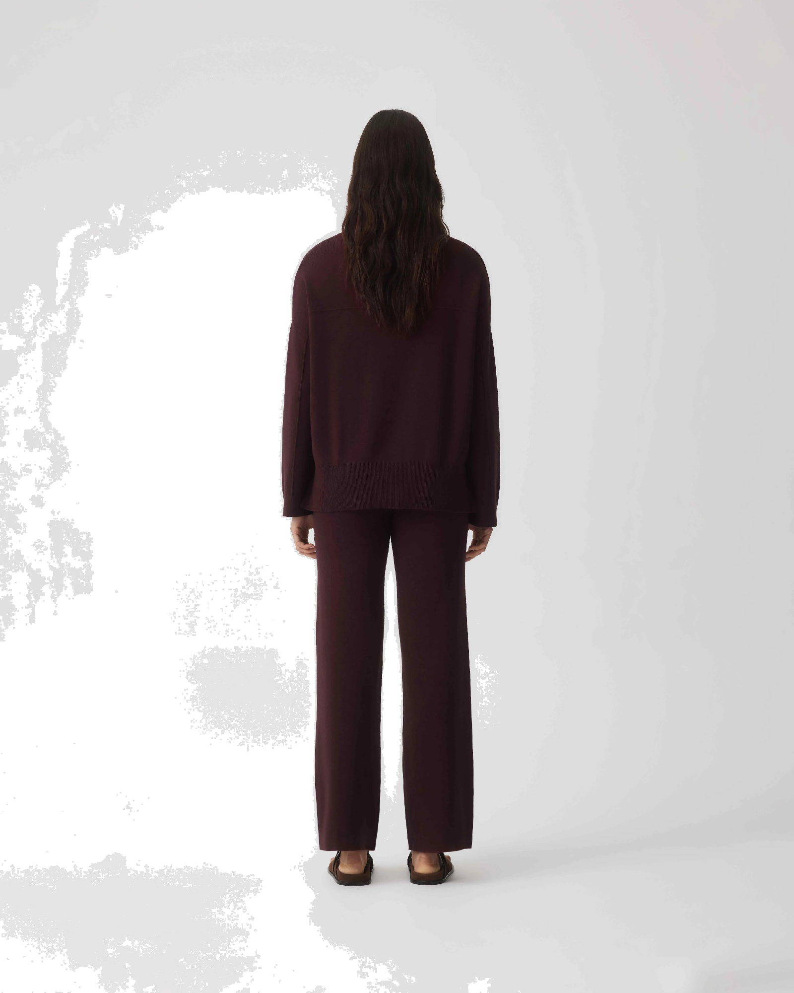 HOMMEY - COTTON CASHMERE SWEATER | WINE | EXTRA SMALL