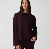 HOMMEY - COTTON CASHMERE SWEATER | WINE | EXTRA SMALL